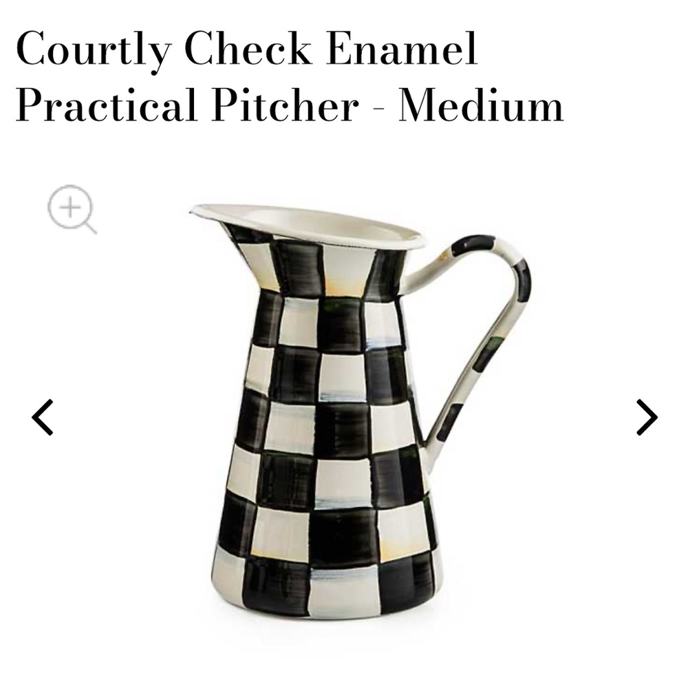 Mackenzie Childs courtly check pitcher